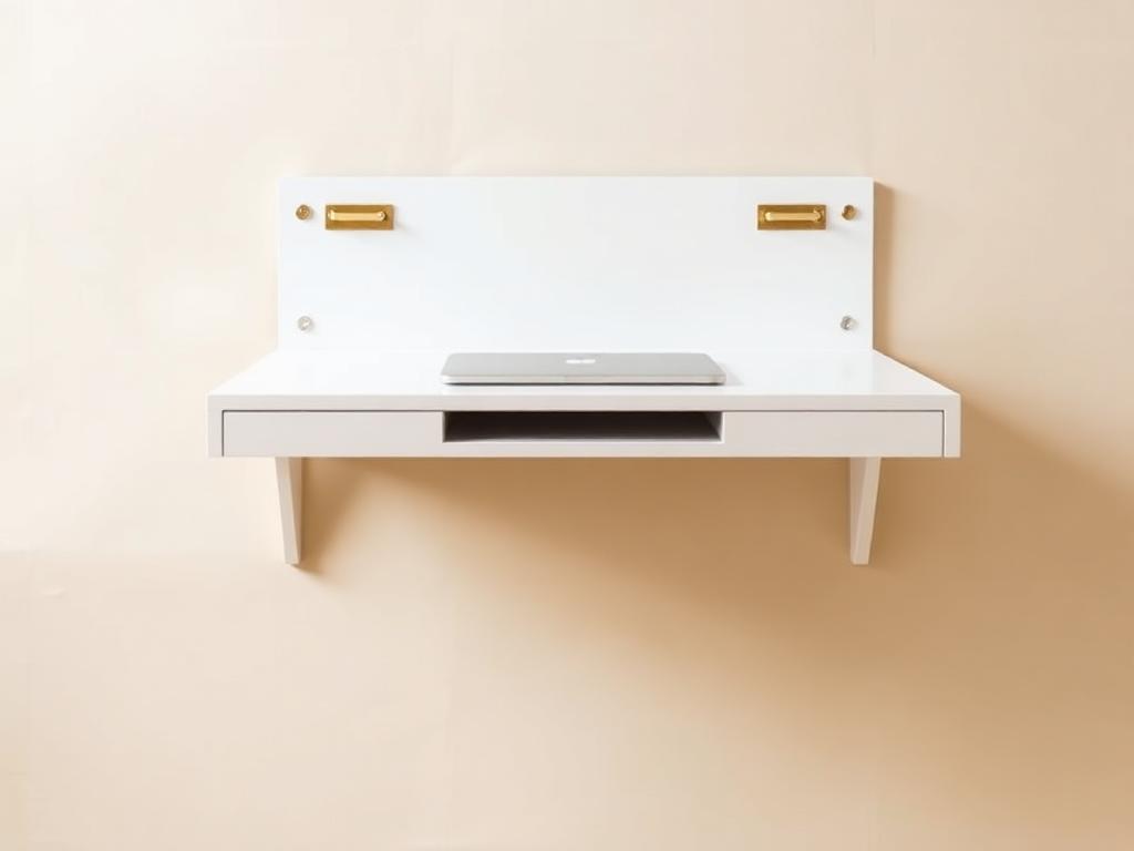 Wall-mount drop-leaf desk